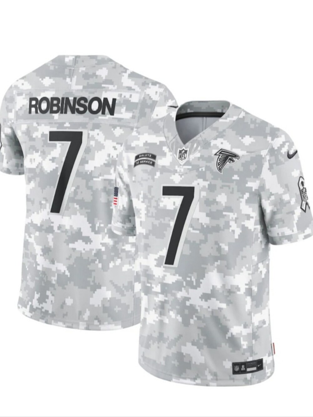 Nike Bijan Robinson Arctic Camo Atlanta Falcons 2024 Salute to Service DSWT XL